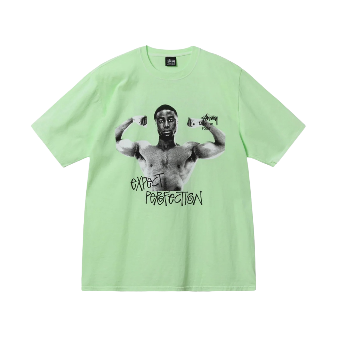 스투시 x 마틴 로즈 스탠드 펌 피그먼트 다이드 티셔츠 파티나