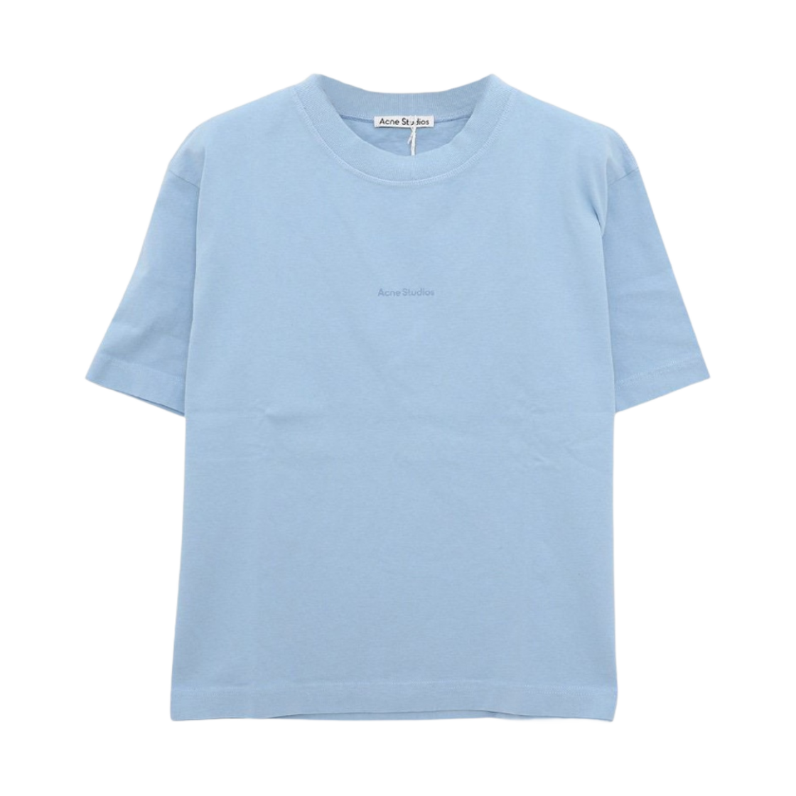 (W) 아크네 스튜디오 로고 티셔츠 스카이 블루((W) Acne Studios Logo T-Shirt Sky Blue) - 1