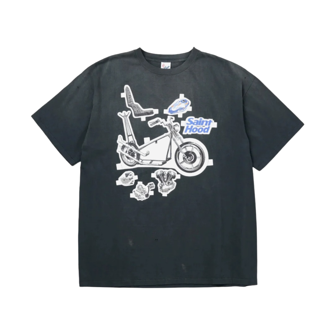네이버후드 x 세인트 마이클 STHD 숏슬리브 티셔츠 빈티지 블랙(Neighborhood x Saint Mxxxxxx STHD S/S T-Shirt Vintage Black)