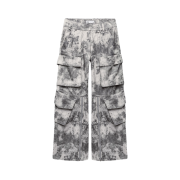 Zara Printed Cargo Pants Grey