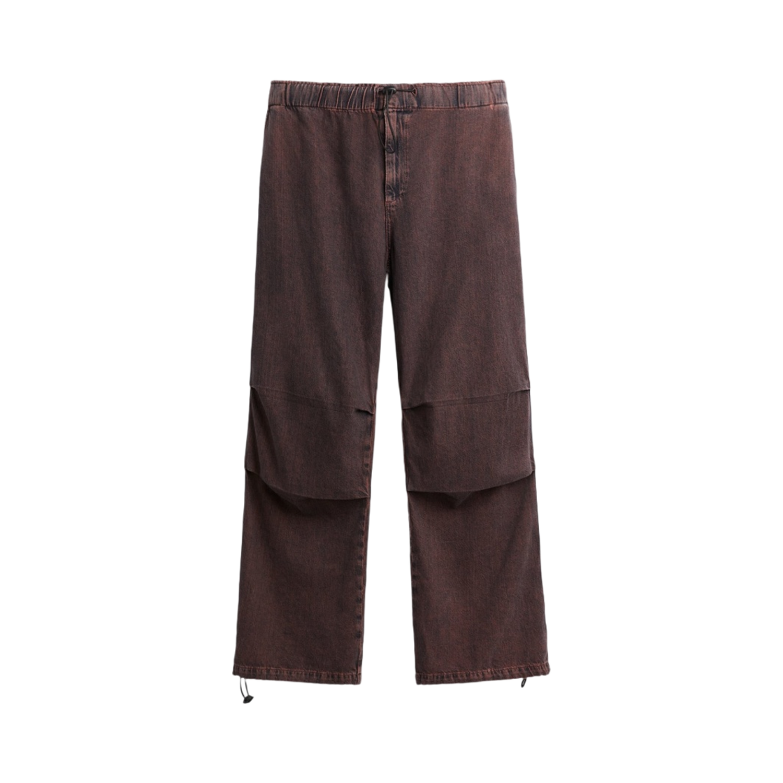 자라 워시드 파라슈트 팬츠 레드 블랙(Zara Washed Parachute Pants Red Black)