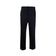 Thom Browne Cotton Twill Straight Leg Beltloop Trouser Navy