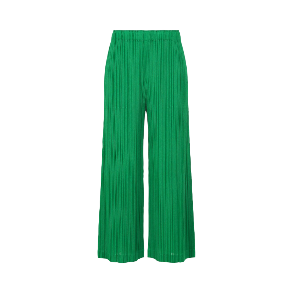 (W) 플리츠 플리즈 이세이 미야케 라미 플리츠 팬츠 그린((W) Pleats Please Issey Miyake Ramie Pleats Pants Green) - 1