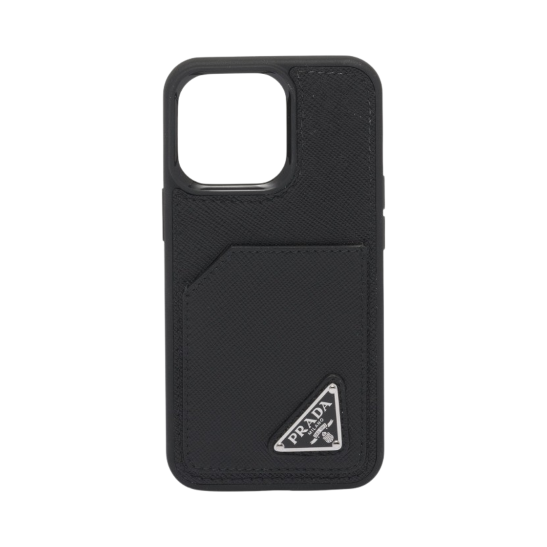 프라다 사피아노 레더 아이폰 13 프로 커버 블랙(Prada Saffiano Leather iPhone 13 Pro Cover Black)