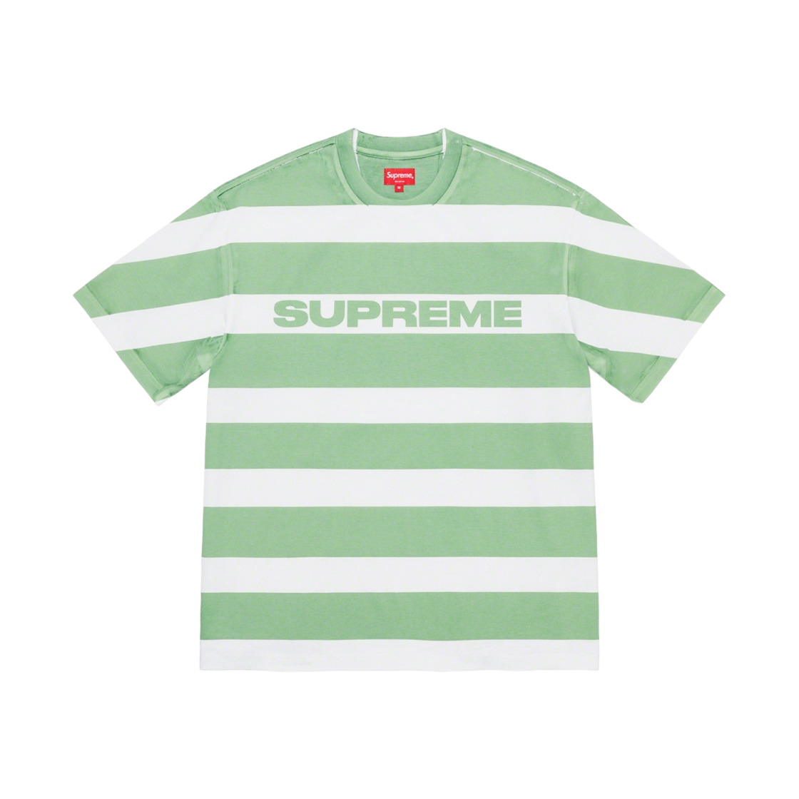 슈프림 프린티드 스트라이프 숏슬리브 탑 라이트 그린 - 21SS(Supreme Printed Stripe S/S Top Light Green - 21SS) - 1