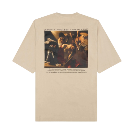 Off-White Caravaggio Crown Skate S/S T-Shirt Dark Sand