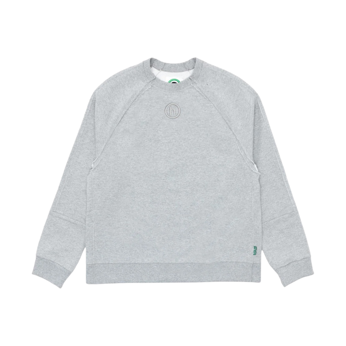 히든 NY x 애니 패널드 래글런 크루넥 스웨트셔츠 코어 그레이(Hidden NY x Annie Paneled Raglan Crewneck Sweatshirt Core Grey)