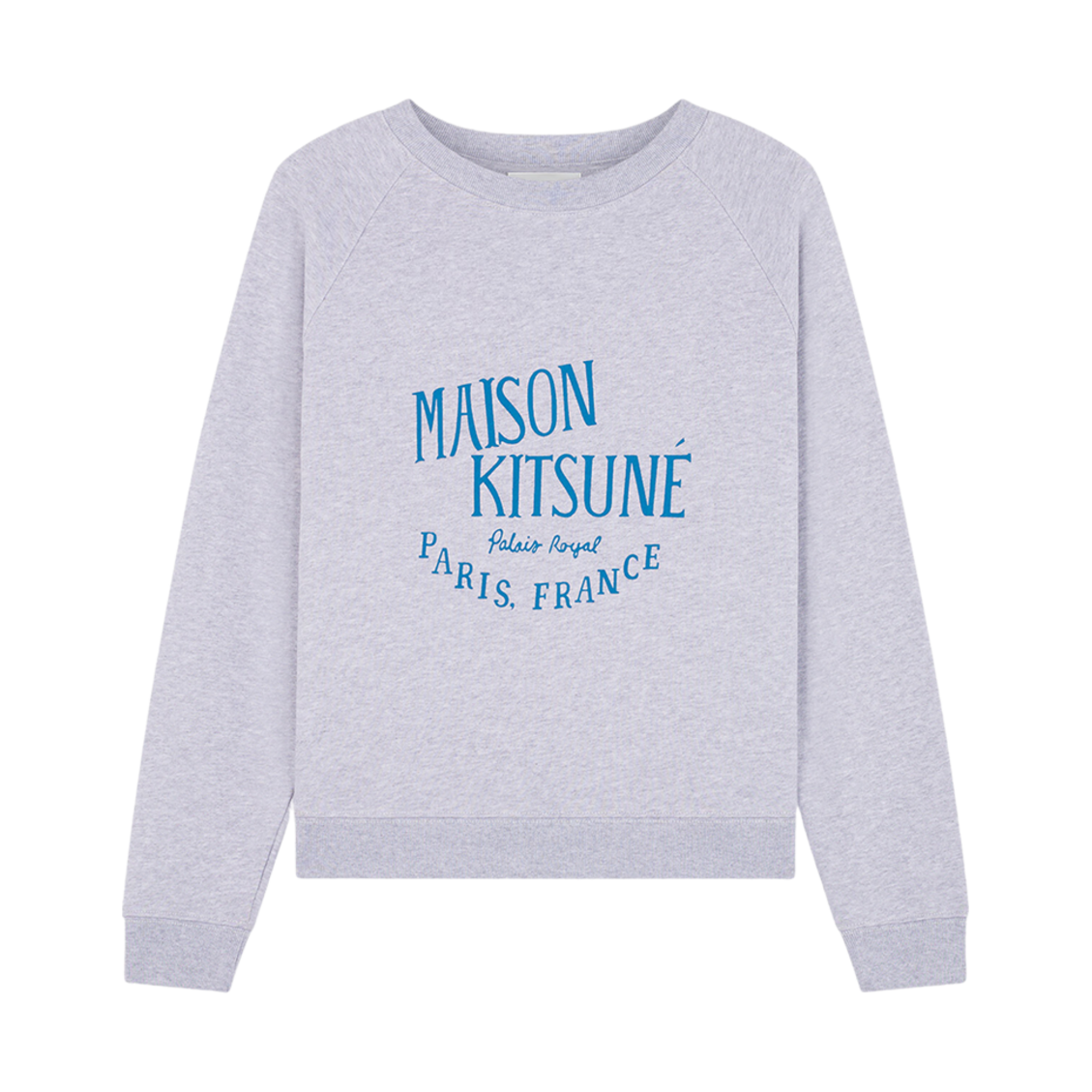 (W) 메종 키츠네 팔레이스 로얄 빈티지 스웨트셔츠 라이트 그레이 멜란지((W) Maison Kitsune Palais Royal Vintage Sweatshirt Light Grey Melange) - 1