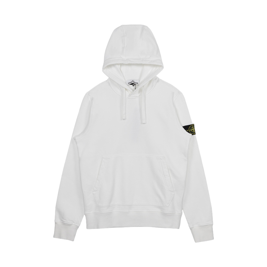 스톤 아일랜드 64120 코튼 플리스 후드 스웨트셔츠 화이트 - 21FW
