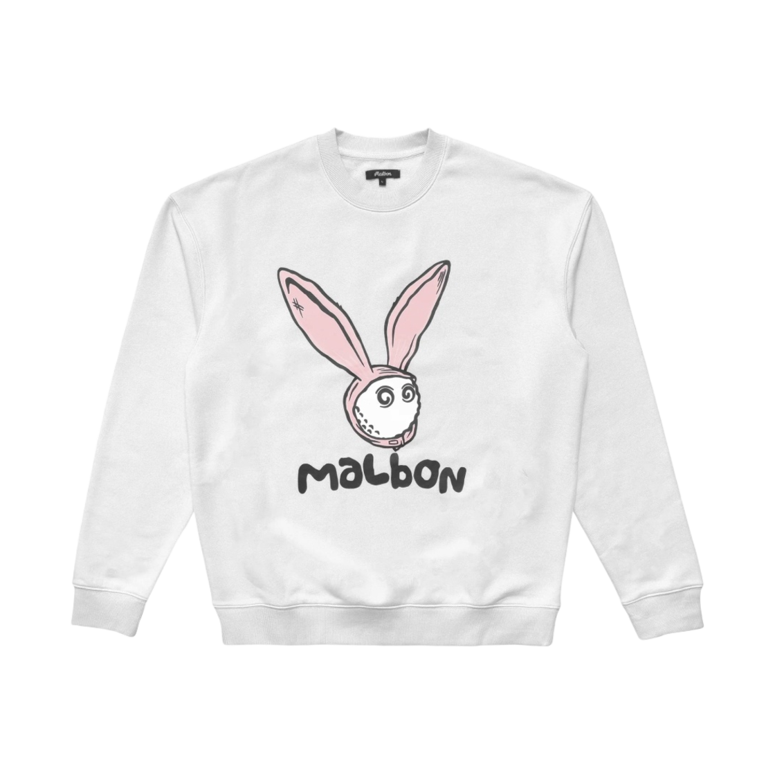 - Malbon Golf Rabbit Crewneck Sweatshirt White