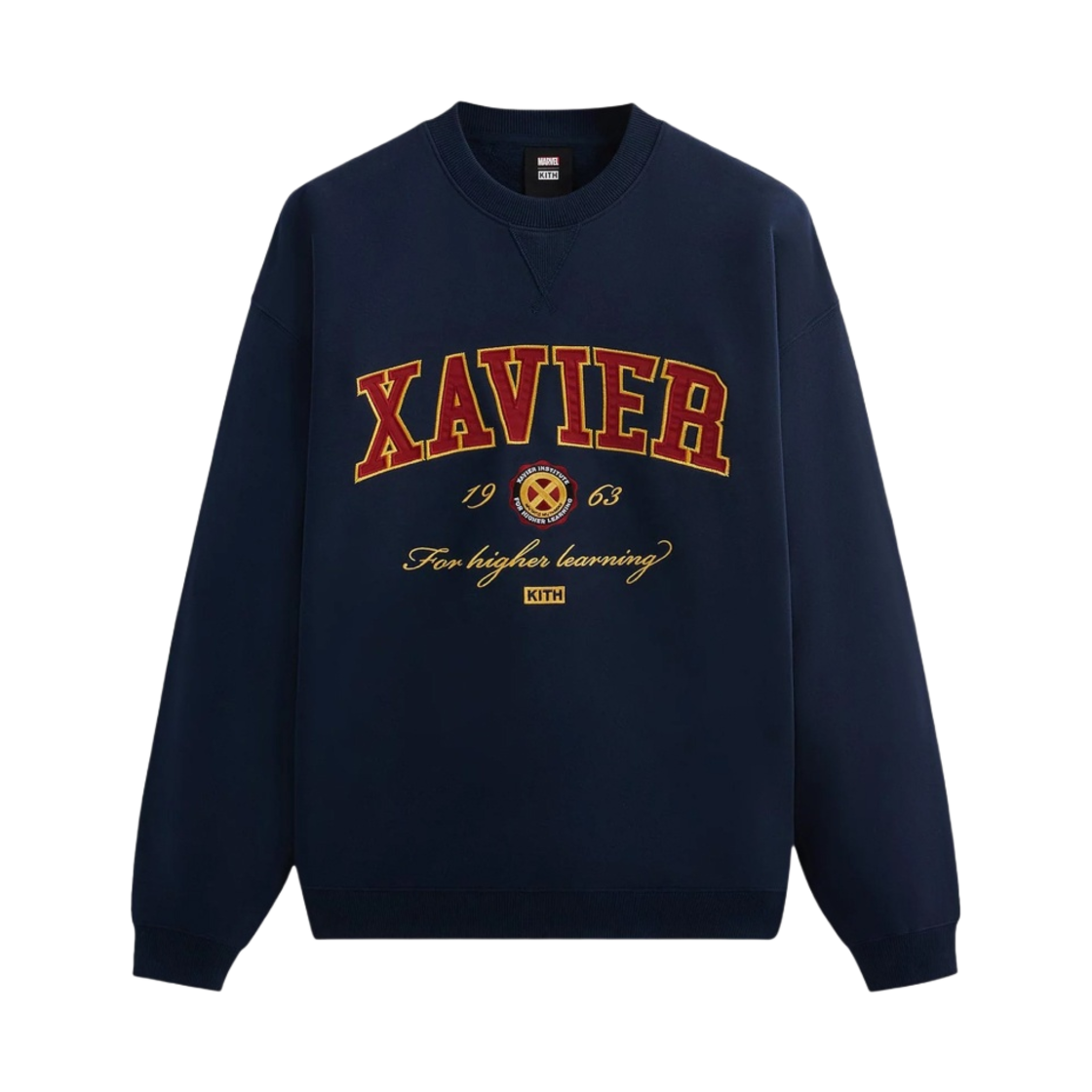 키스 x 마블 엑스맨 자비에 인스티튜트 바시티 크루넥 녹터널(Kith x Marvel X-Men Xavier Institute Varsity Crewneck Nocturnal) - 1