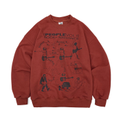 DEFYCLUBROBBERS Rock Naissnce Sweatshirt Brick