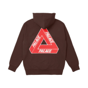 Palace Tri-Chenille Hood Brown - 21FW