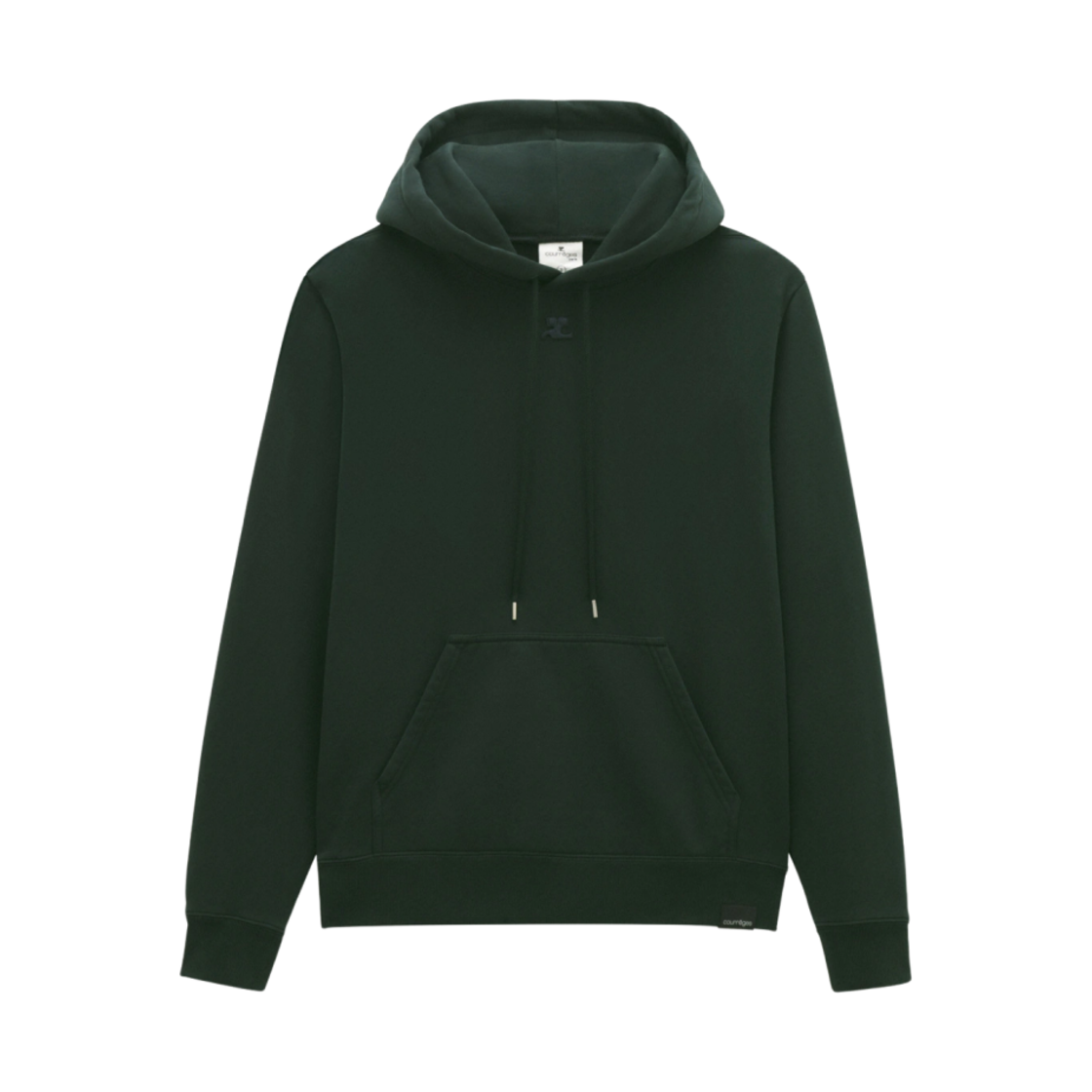 (W) 꾸레쥬 베이직 후드 다크 그린((W) Courreges Basic Hoodie Dark Green) - 1