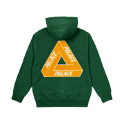 Palace Tri-Chenille Hood Green - 21FW