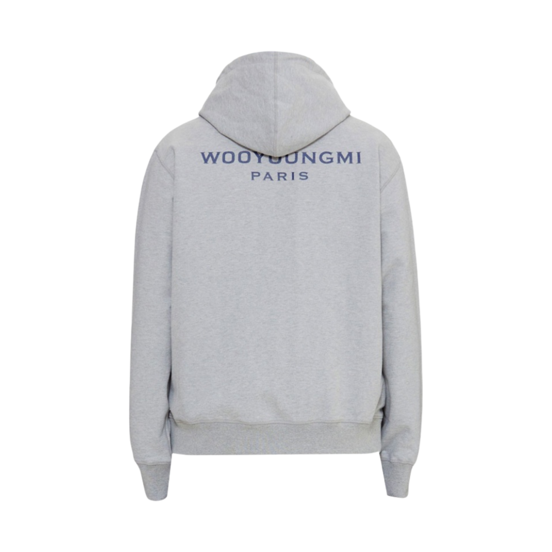 우영미 블랙 백로고 후드 멜란지 그레이 - 22SS(Wooyoungmi Black Back Logo Hoodie Melange Grey - 22SS) - 1