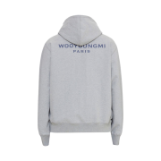 Wooyoungmi Black Back Logo Hoodie Melange Grey - 22SS