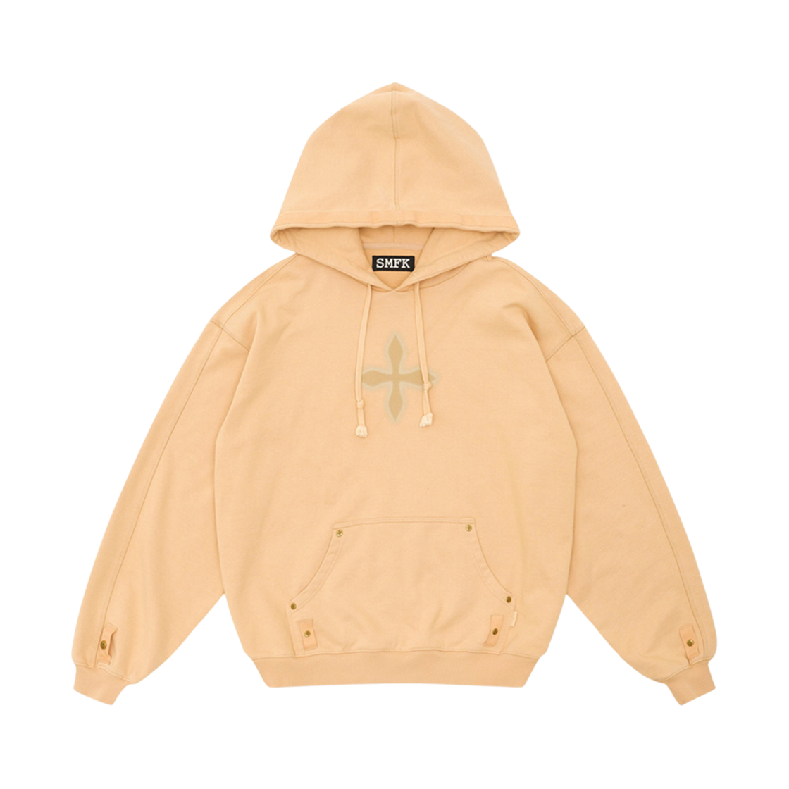 CH006F (W) SMFK Compass Classic Cross Camping Hoodie in Wheat