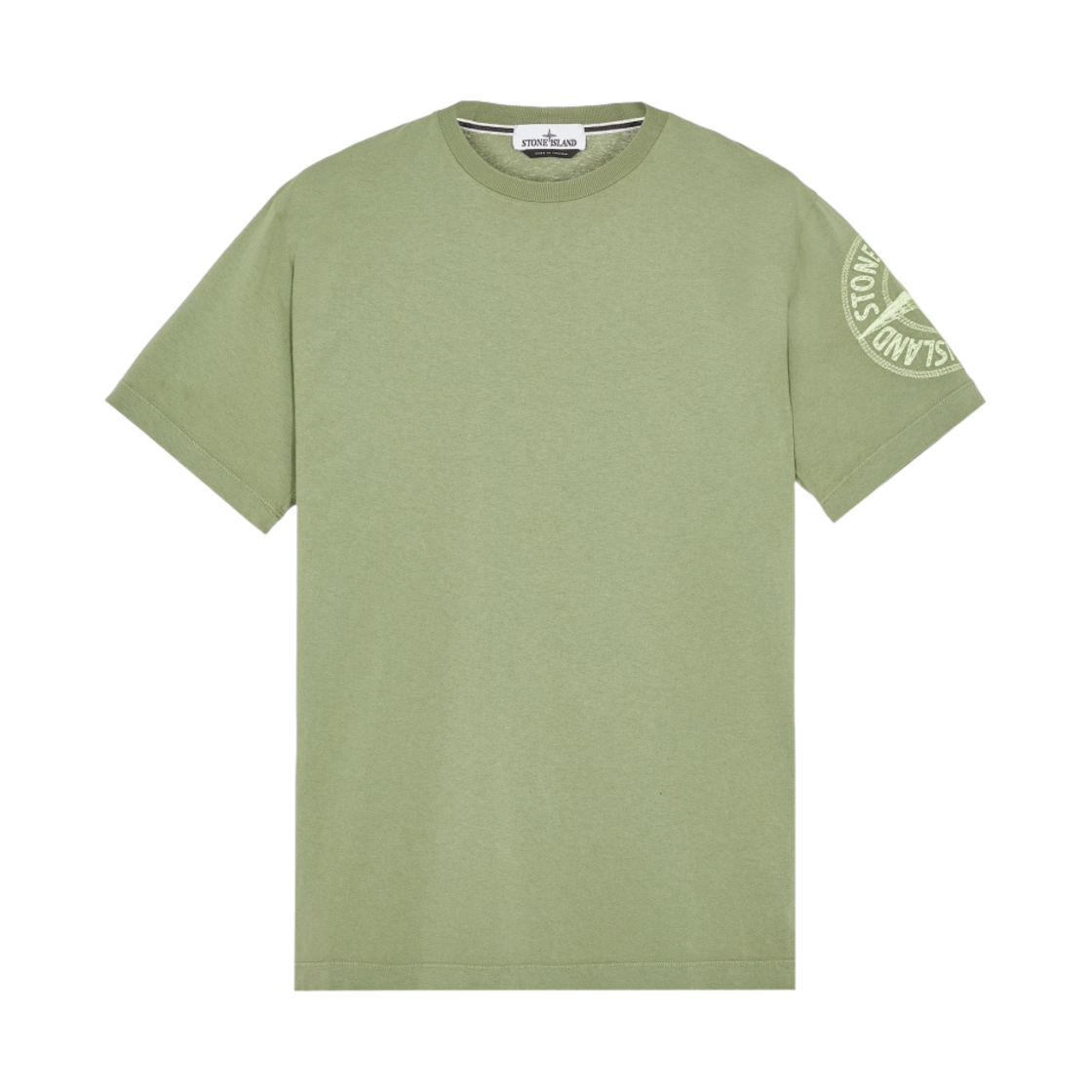 스톤 아일랜드 21578 20/1 스티치 원 자수 티셔츠 세이지 그린 - 23SS(Stone Island 21578 20/1 Stitches One Embroidery T-Shirt Sage Green - 23SS) - 1
