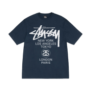 Stussy World Tour T-Shirt Navy 2023