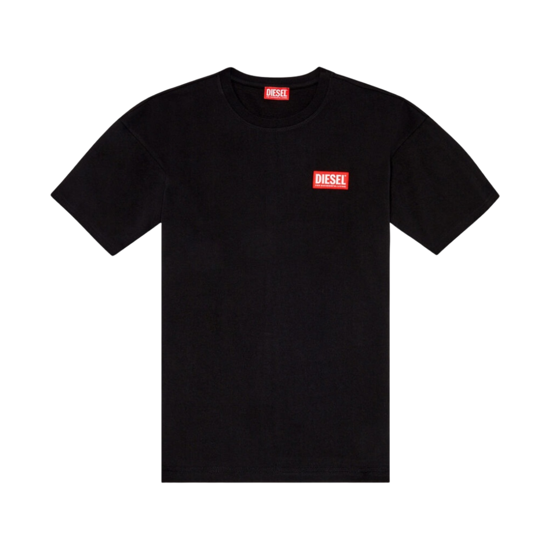 디젤 T-Nlabel-L1 로고 패치 티셔츠 블랙(Diesel T-Nlabel-L1 T-Shirt with Logo Patch Black)