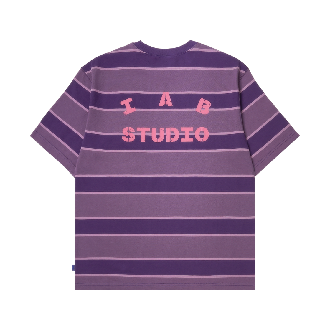 아이앱 스튜디오 x 아케인 징크스 스트라이프 티셔츠 퍼플 스트라이프 핑크(IAB Studio x Arcane Jinx Striped T-shirt Purple Stripe Pink)