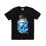 (W) BAPE ABC Camo Milo on Big Ape T-Shirt Black Blue