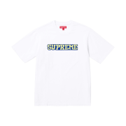 Supreme Satin Applique S/S Top White - 25SS