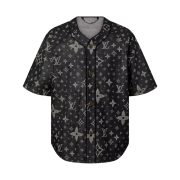 Louis Vuitton Monogram Denim Baseball Shirt Black