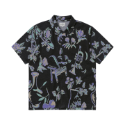 Thisisneverthat Object Jacquard Button Up Top Black