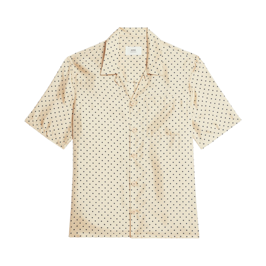 아미 캠프 칼라 셔츠 바닐라 노틱 블루(AMI Camp Collar Shirt Vanilla Nautic Blue) - 1
