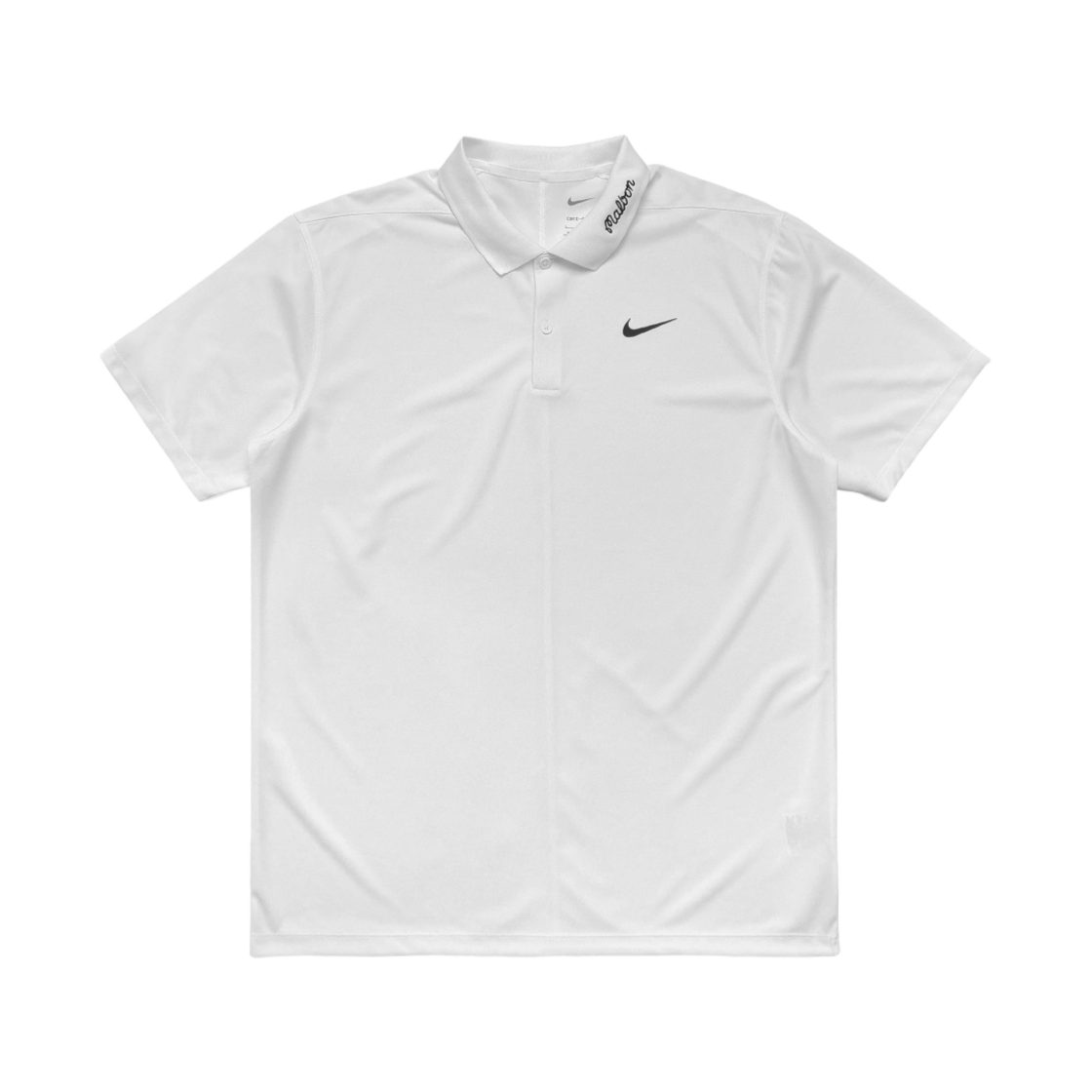 말본 골프 x 나이키 드라이핏 빅토리 솔리드 폴로 화이트(Malbon Golf x Nike Dri-Fit Victory Soild Polo White)