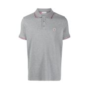 Moncler Logo Polo Shirt Grey - 23SS
