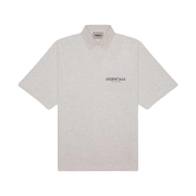 Essentials Short Sleeve Boxy Polo Heather Oatmeal/Dark Heather Oatmeal - 20FW