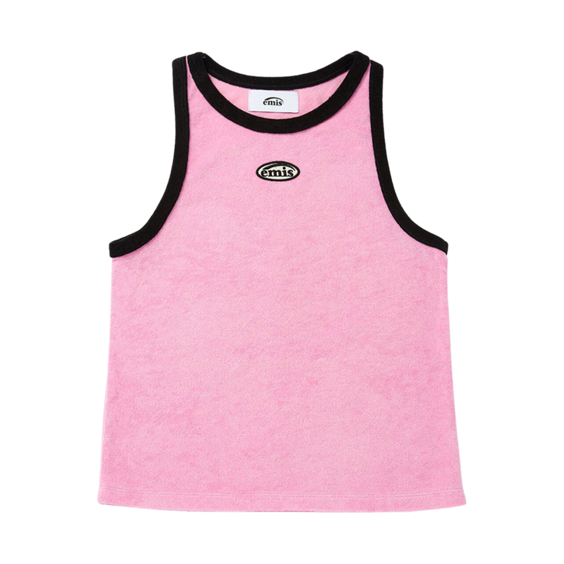 (W) 이미스 뉴 로고 테리 슬리브리스 탑 핑크((W) Emis New Logo Terry Sleeveless Top Pink) - 1