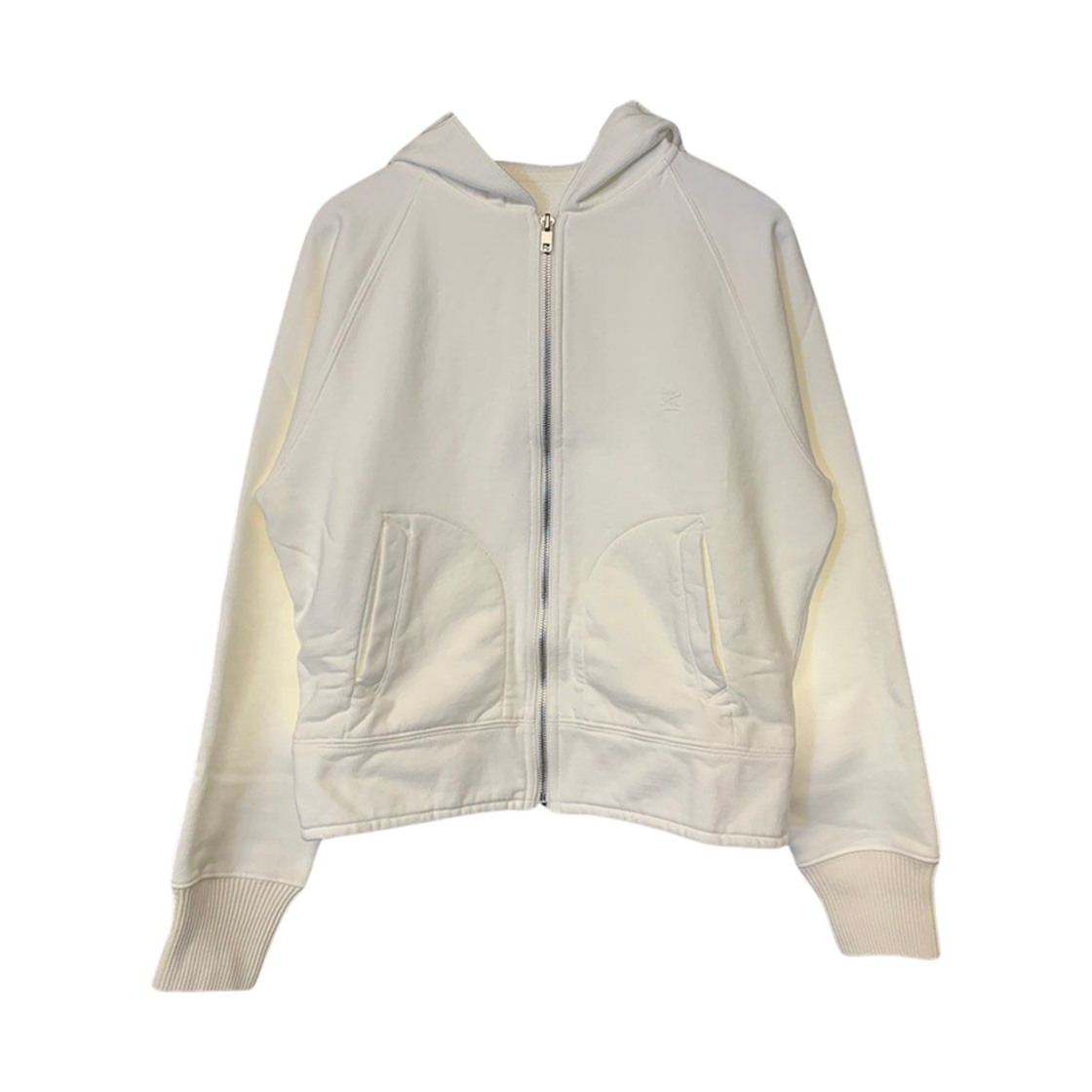 S51GU0104S25499102 (W) Maison Margiela Cotten Zip Up Hoodie White