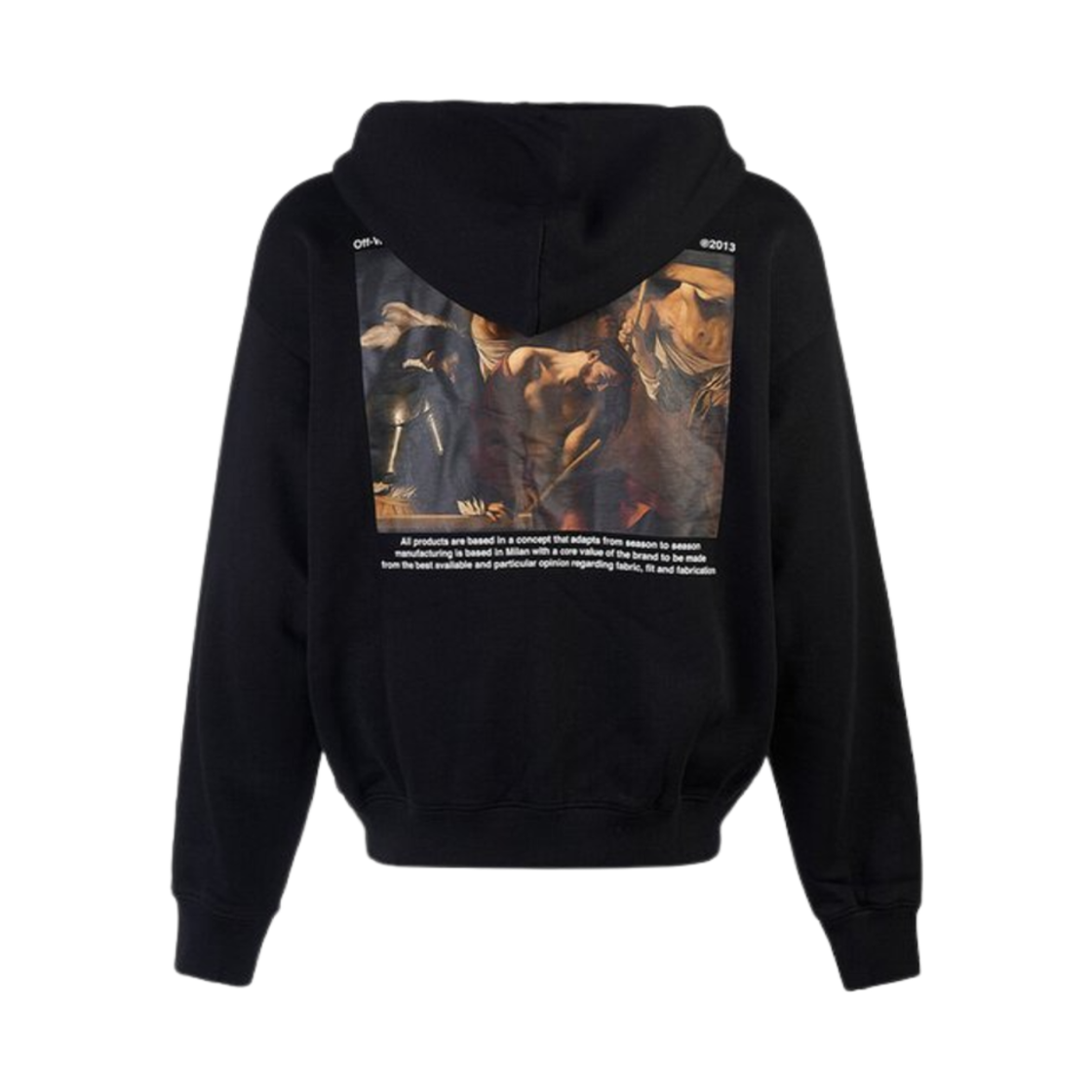 오프화이트 카라바지오 프린트 집 후드 블랙(Off-White Caravaggio Print Zip Hoodie Black)