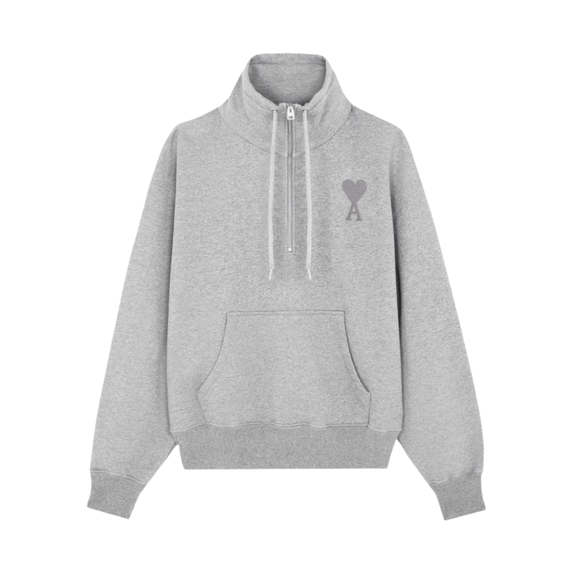 ★関税込★アミ★AMI★de Coeur Tone-On-Tone Zipped Hoodie Black Zipped Ami De Coeur Hoodie | AMI PARIS
