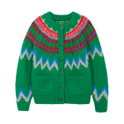 Greenbutter Color Way Nordic Cardigan Green