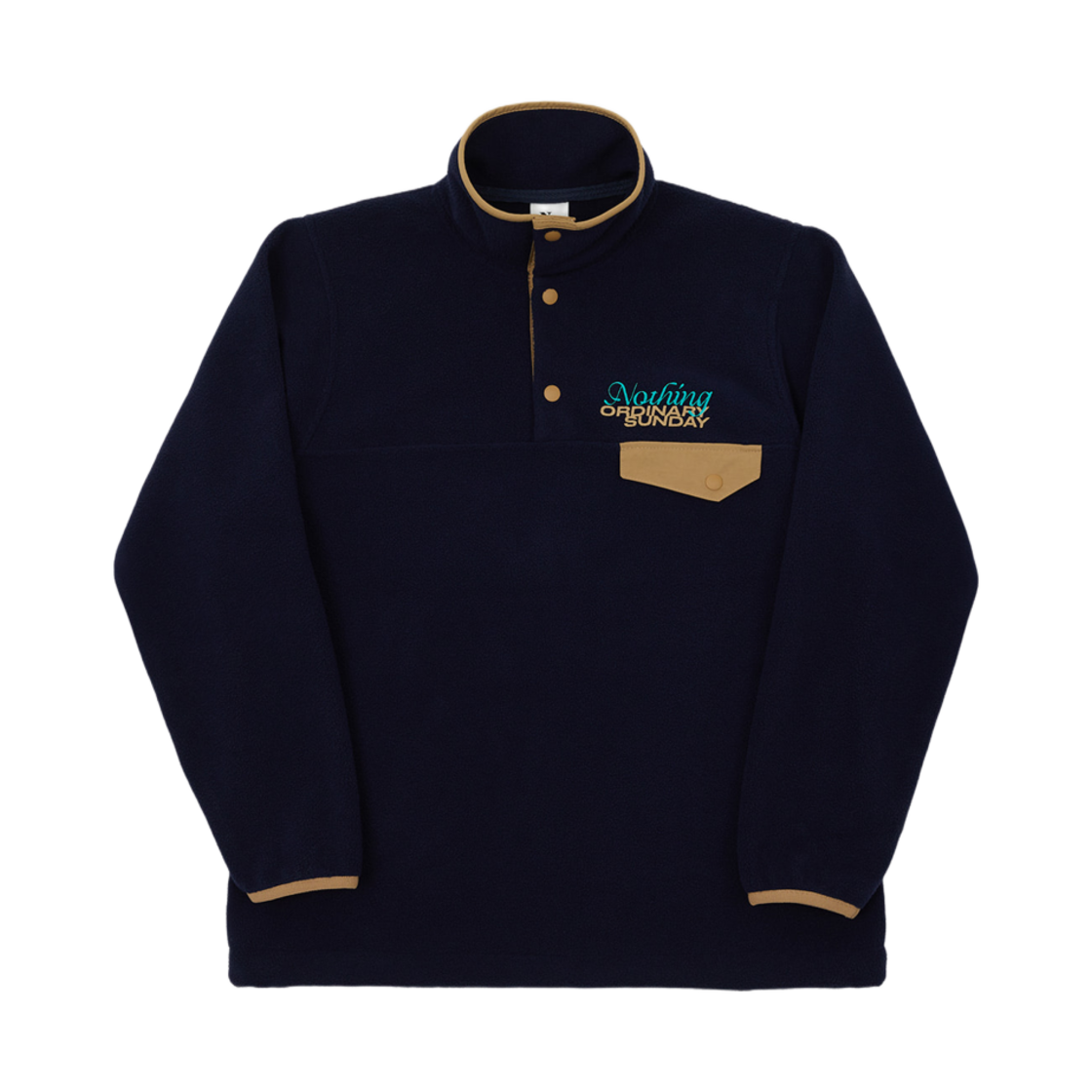 - NOS7 Snap Fleece Shirt Navy