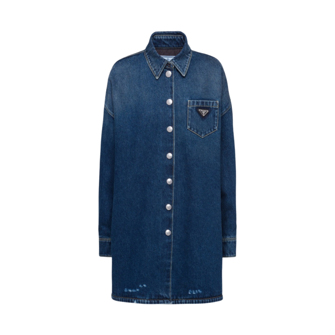 プラダ PRADA オーバーサイズオーガニックデニムシャツ サイズ プラダ