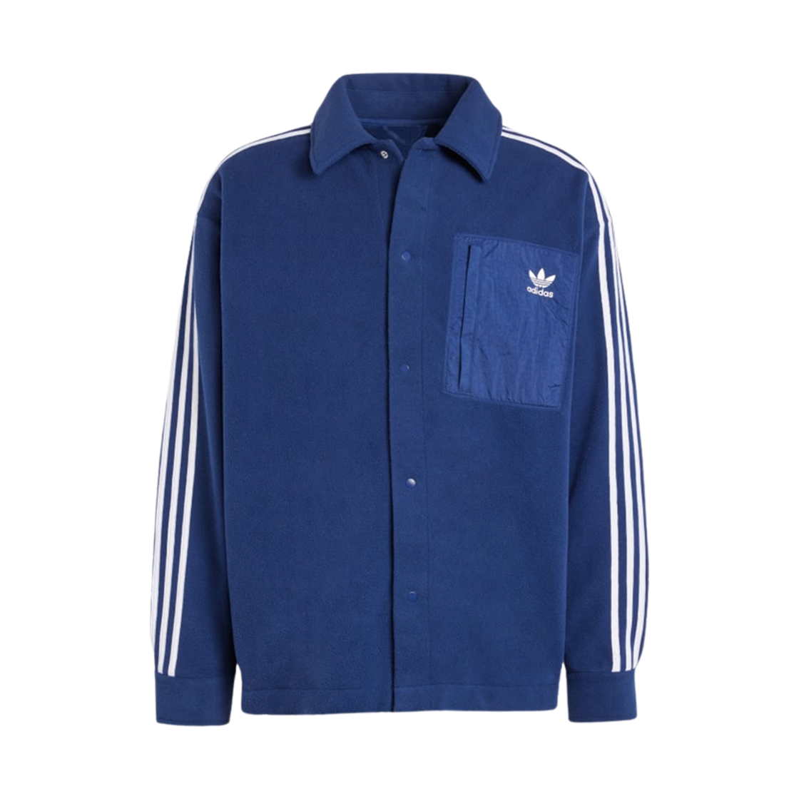아디다스 아디컬러 폴라 플리스 셔츠 나이트 인디고 - KR 사이즈(Adidas Adicolor Polar Fleece Shirt Night Indigo - KR Sizing) - 1