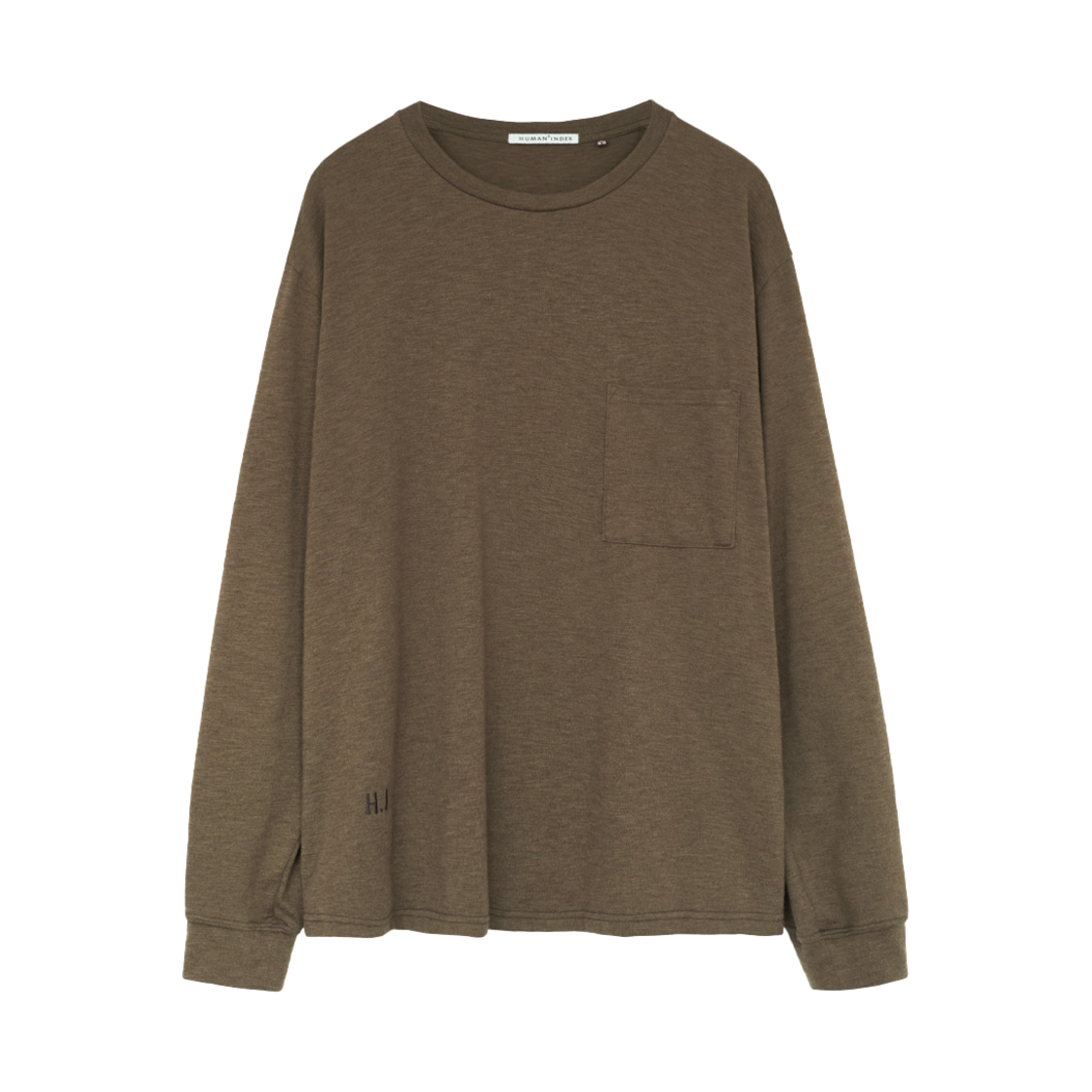 폴리테루 휴먼인덱스 휴먼 포켓 롱슬리브 브라운