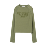 Millo Women Hole Raglan T-Shirt Green