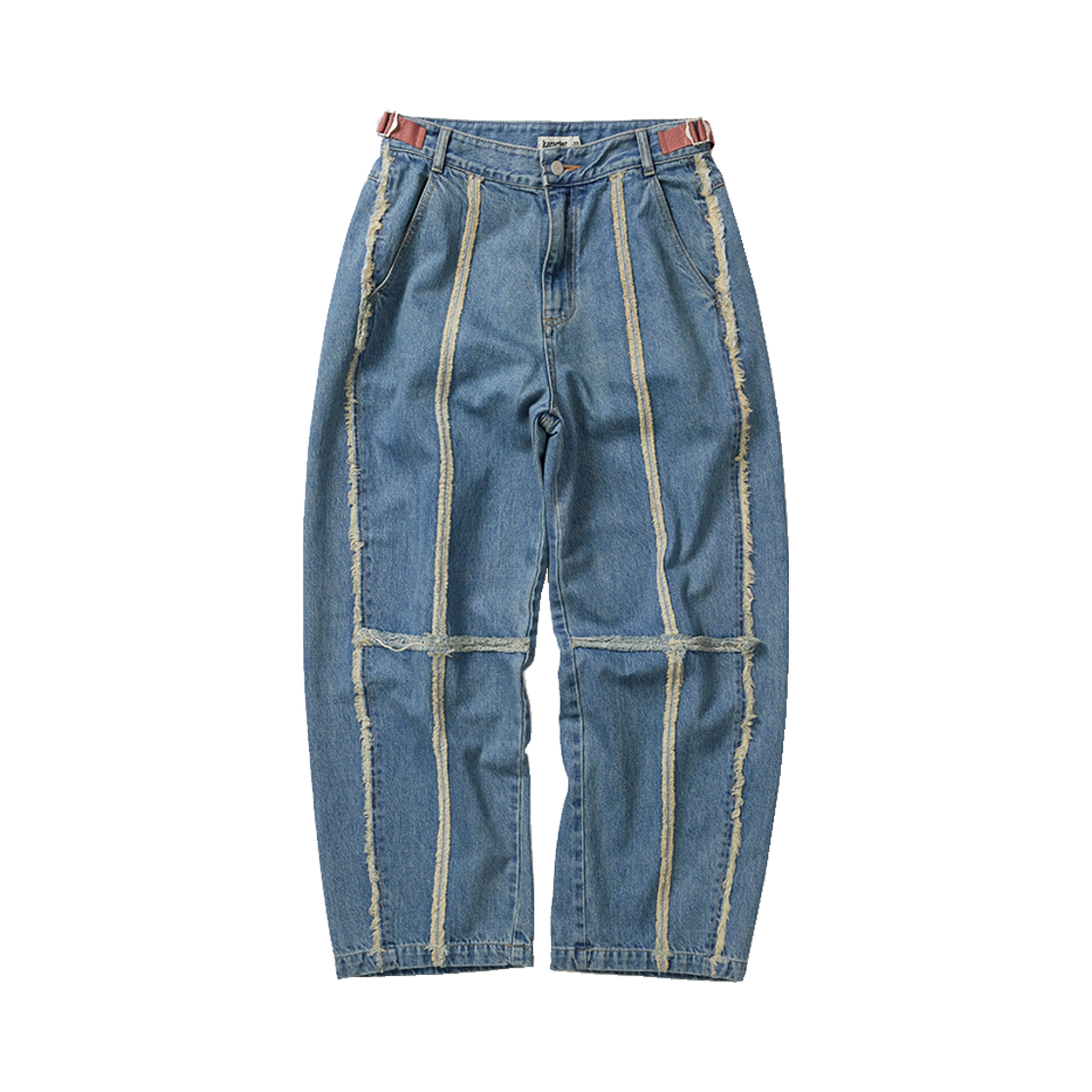 KAT7412 Karactor Ragged Denim Pants Light blue