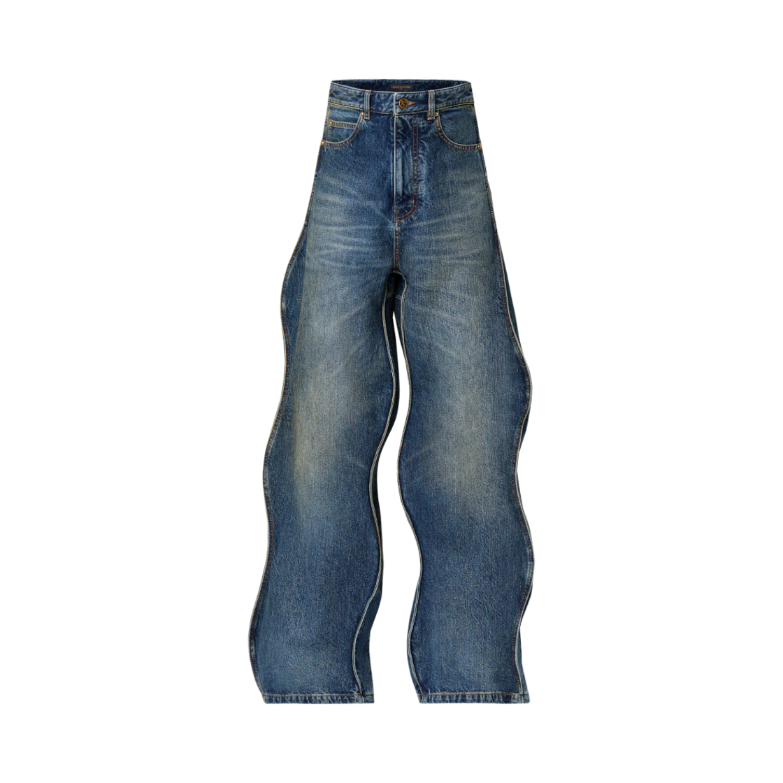 루이비통 워시드 웨이비 데님 팬츠 인디고(Louis Vuitton Washed Wavy Denim Pants Indigo) - 1