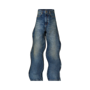 Louis Vuitton Washed Wavy Denim Pants Indigo