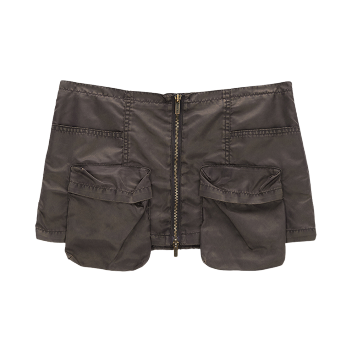 MK2378SK015M0BR (W) Matin Kim Two Way Cargo Belted Skirt Brown