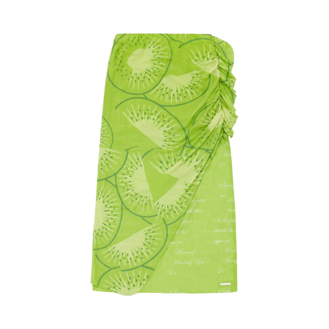 HSBB344RE House of Sunny Women Falling Kiwis Skirt