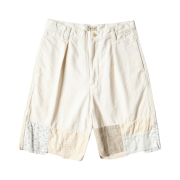 Kapital 10 oz. White Denim Shorts Hutter Remake Kinari